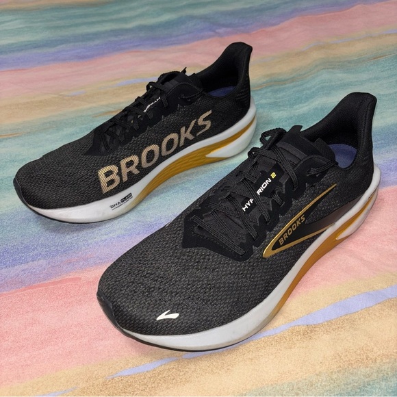 Brooks Hyperion 2 Men's Shoes - Black/Gold Size 11.5 - Picture 5 of 10